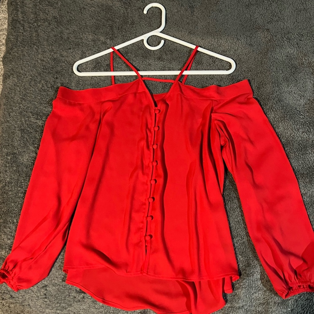 Express halter and off-the-shoulder blouse